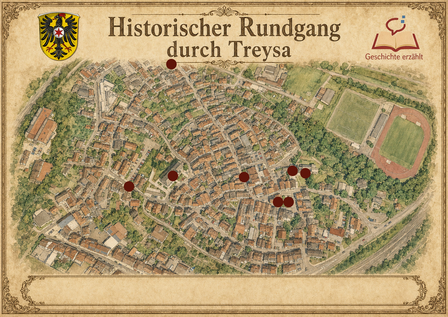 Entwurf Karte historischer Rundgang Treysa